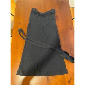 Vintage 60s/70s black fringe-knit tunic dress, size XS – boho mod mini